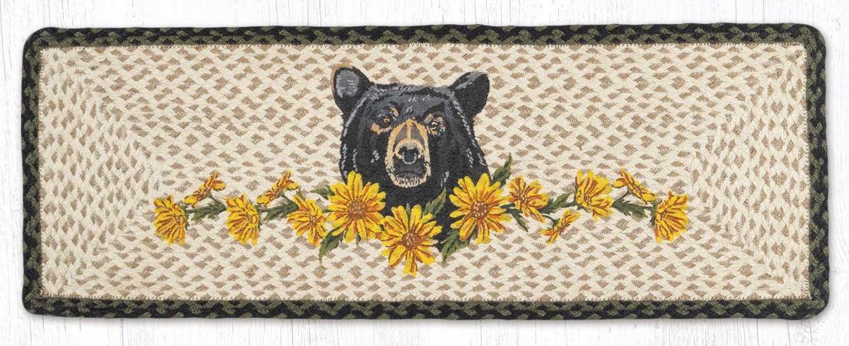Picture of Earth Rug 59-TR116BF 13 x 36 in. Bear Floral Printed Braided Oblong Table Runner, Multi Color
