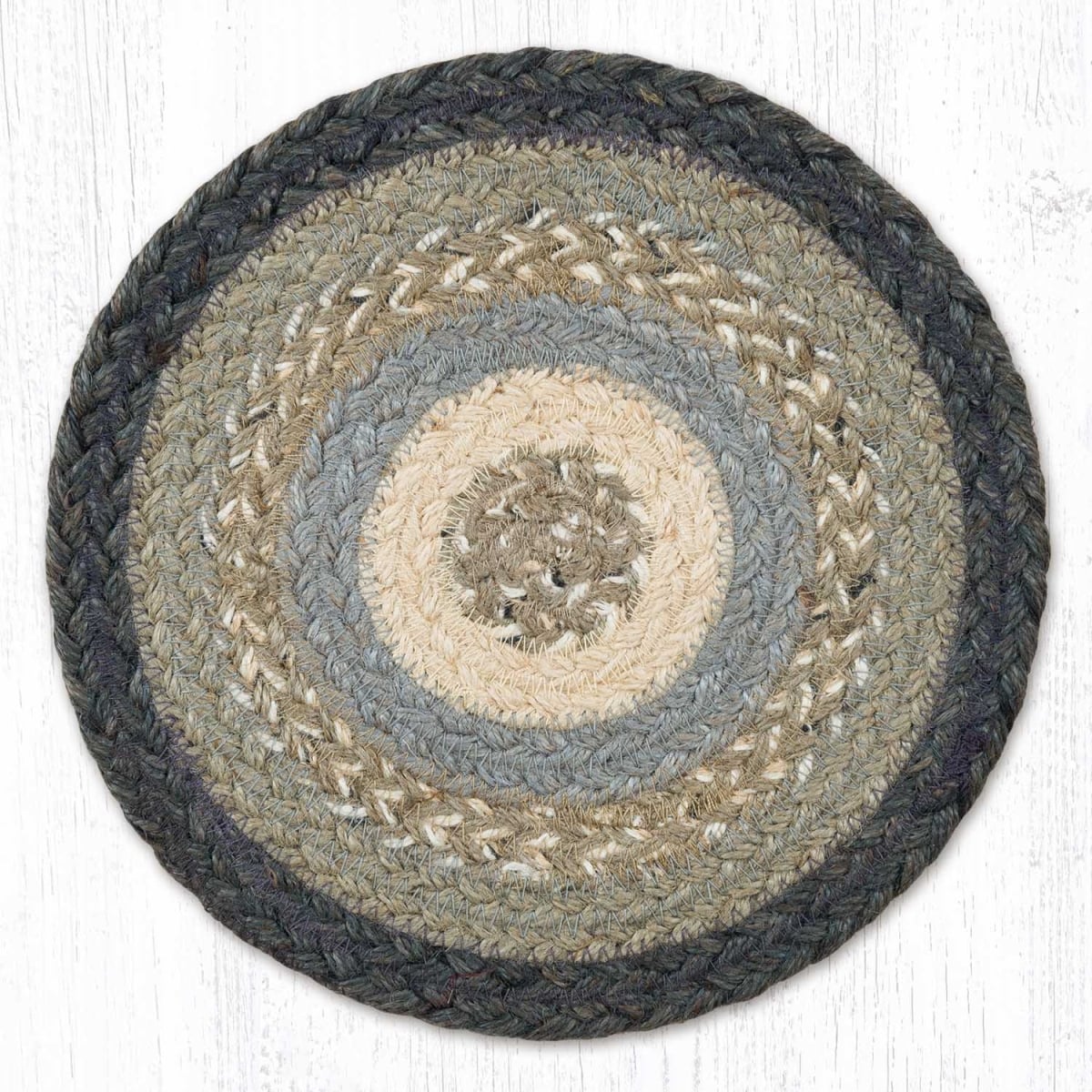 46903 10 x 10 in MS903 Charcoal44 Gray  Ivory Round Swatch Rug