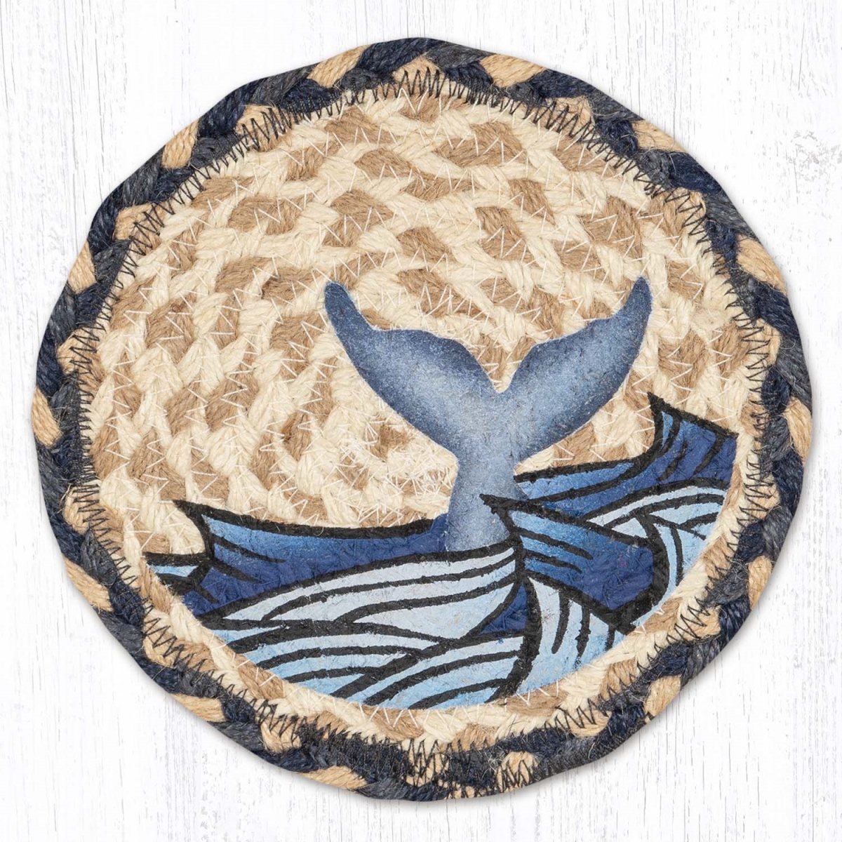 Picture of Earth Rug 79-868WT 7 x 7 in. LC-868 Whale Tail Round Large Coaster