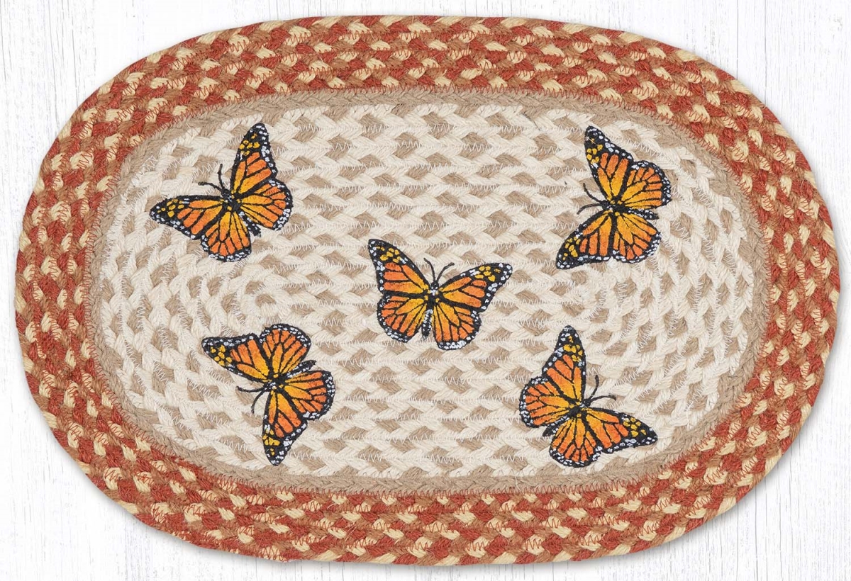Picture of Earth Rug 48-915M 13 x 19 in. Monarch Braided Oval Placemat, Multi Color