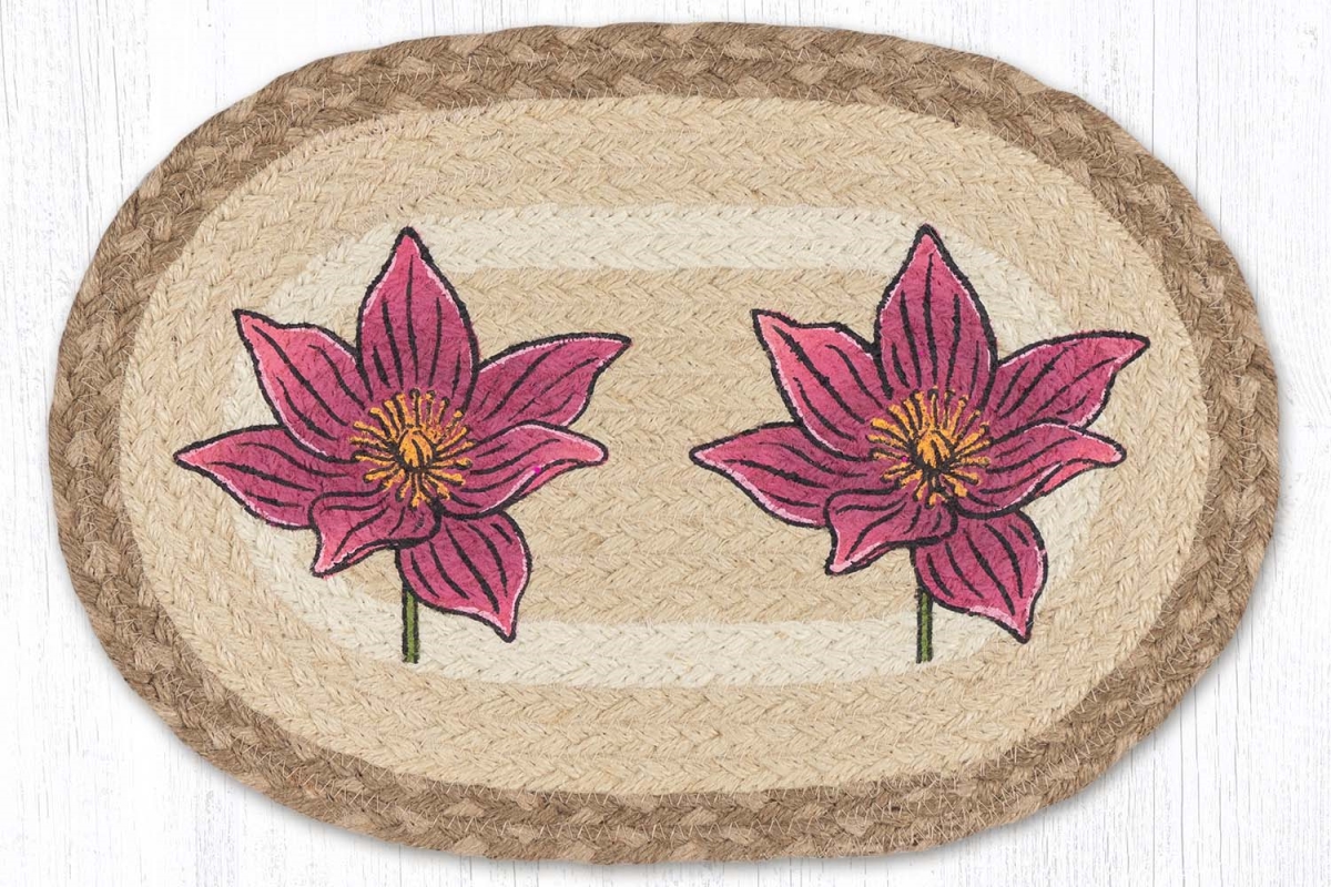 Picture of Earth Rug 81-776LI 10 x 15 in. MSP-776 Lily Printed Oval Swatch Rug