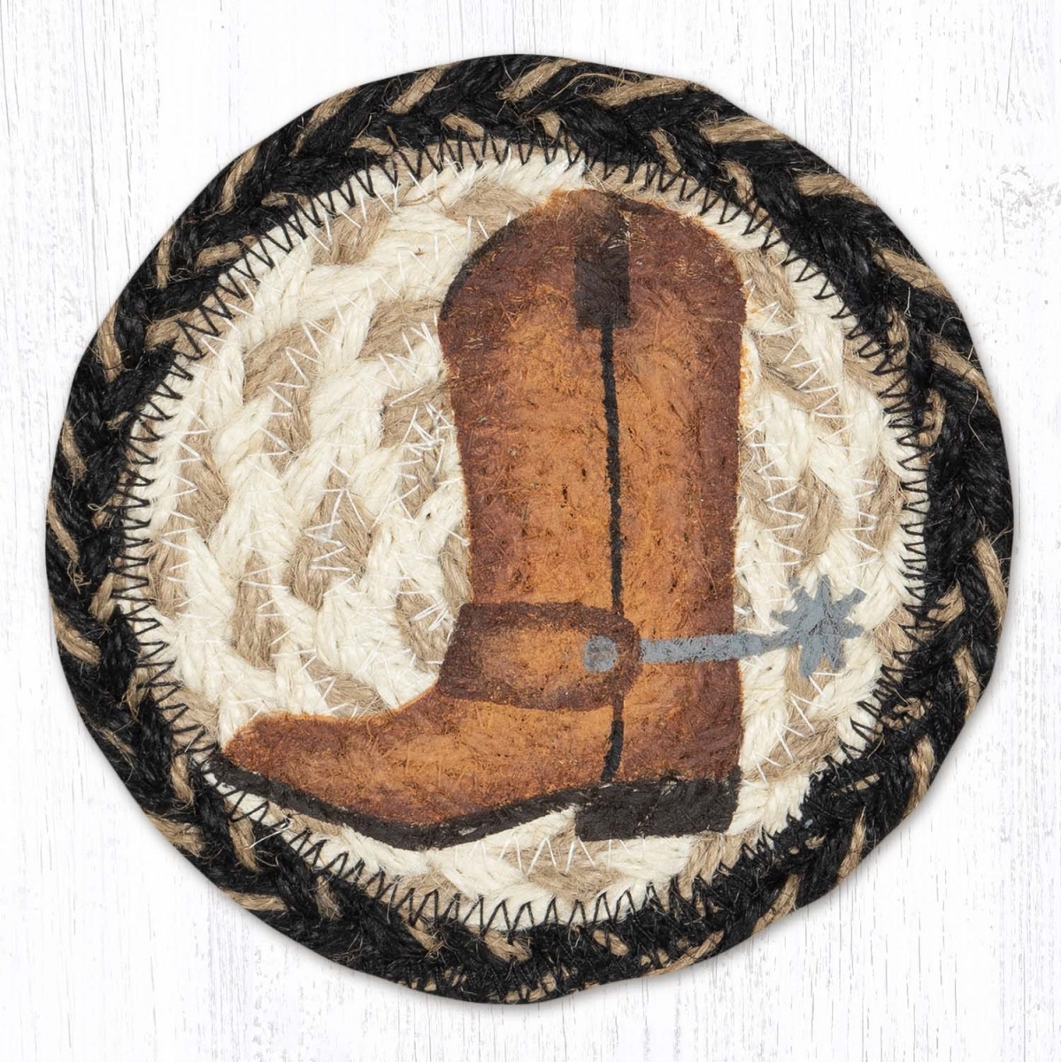 Picture of Earth Rug 31-IC9-093CB 5 x 5 in. IC-9-93 Cowboy Boot Printed Coaster