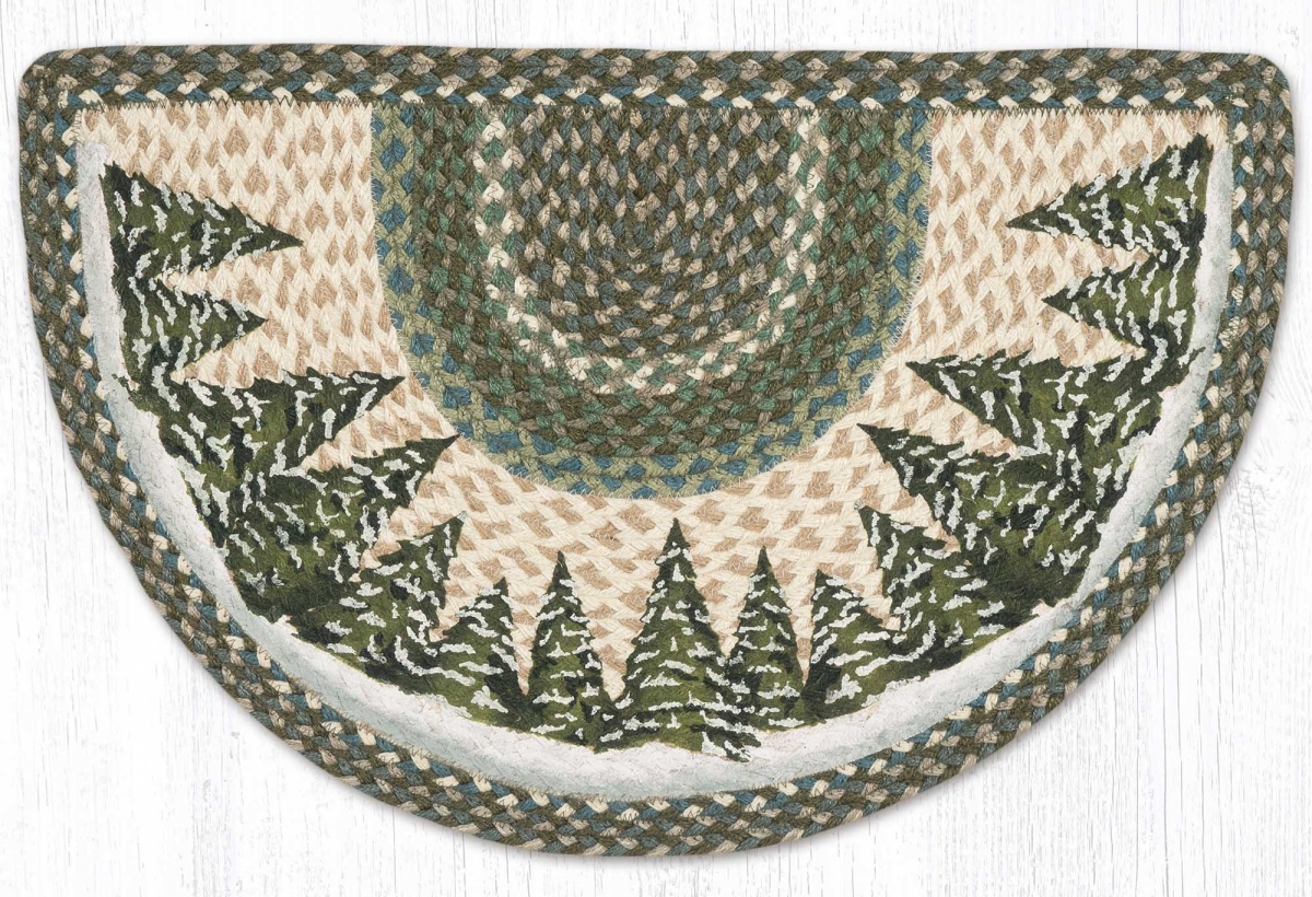 Holiday Village Trees Slice Rug - Multicolor - 18 x 29 in. - Durable Design