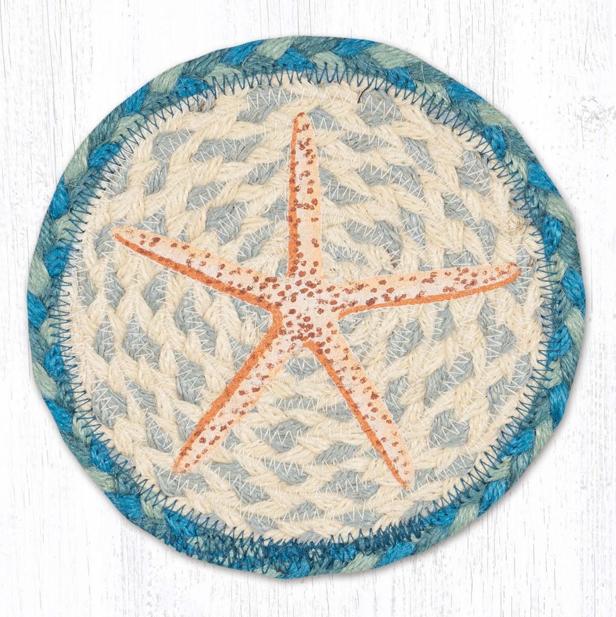 Picture of Earth Rug 79-866PS 7 x 7 in. LC-866 Pencil Starfish Round Large Coaster