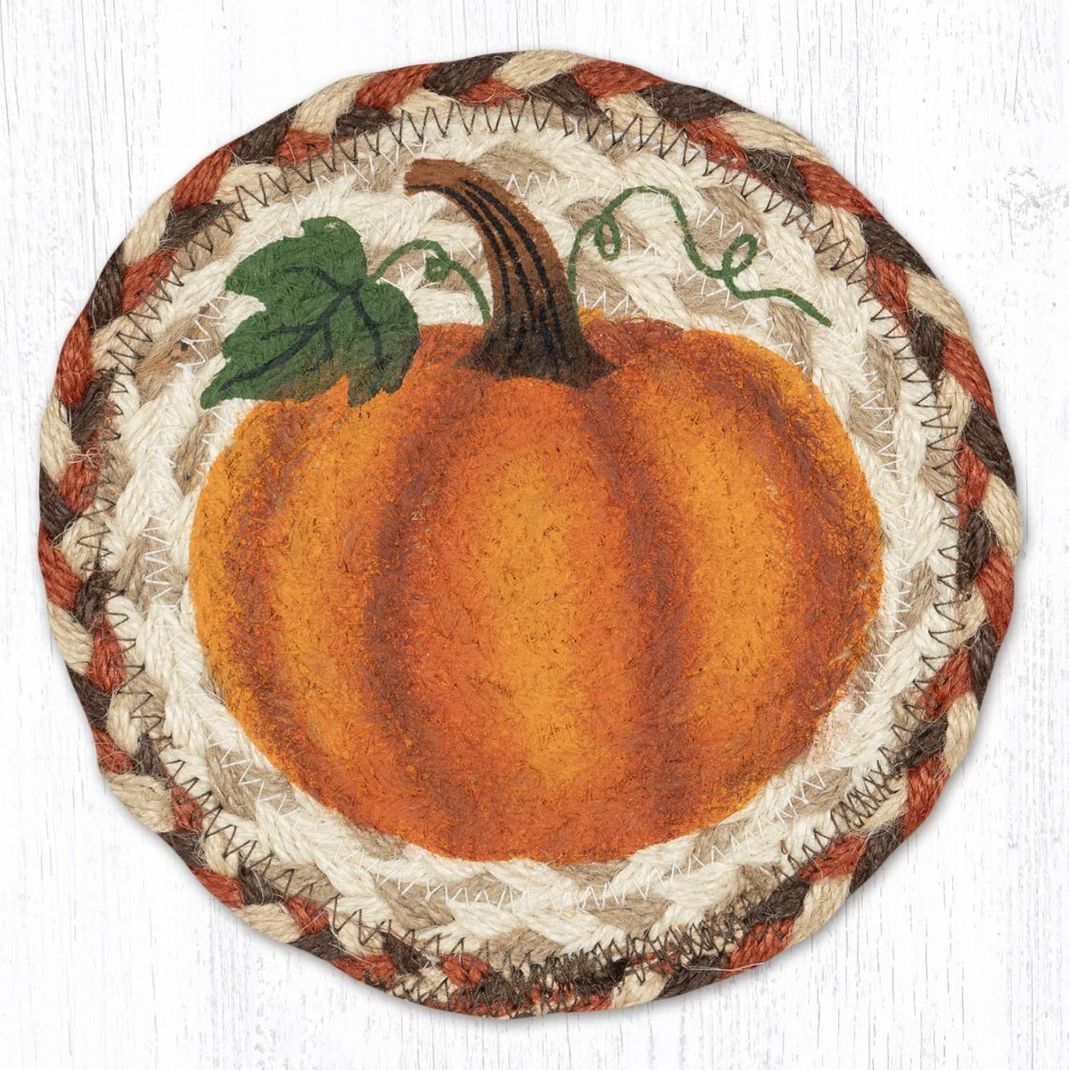 Picture of Earth Rug 79-884P 7 x 7 in. LC-884 Pumpkin Round Large Coaster