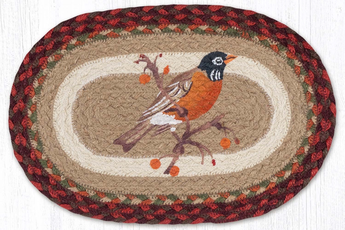 Picture of Earth Rug 81-417R 10 x 15 in. MSP-417 Robin Printed Oval Swatch Rug