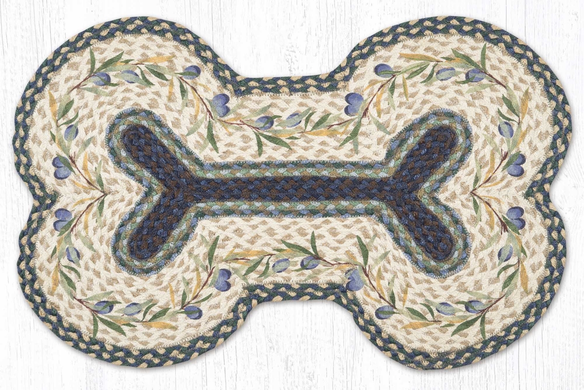 63-P503OB 18 x 28 in. DBP-503 Olive Border Dog Bone Rug
