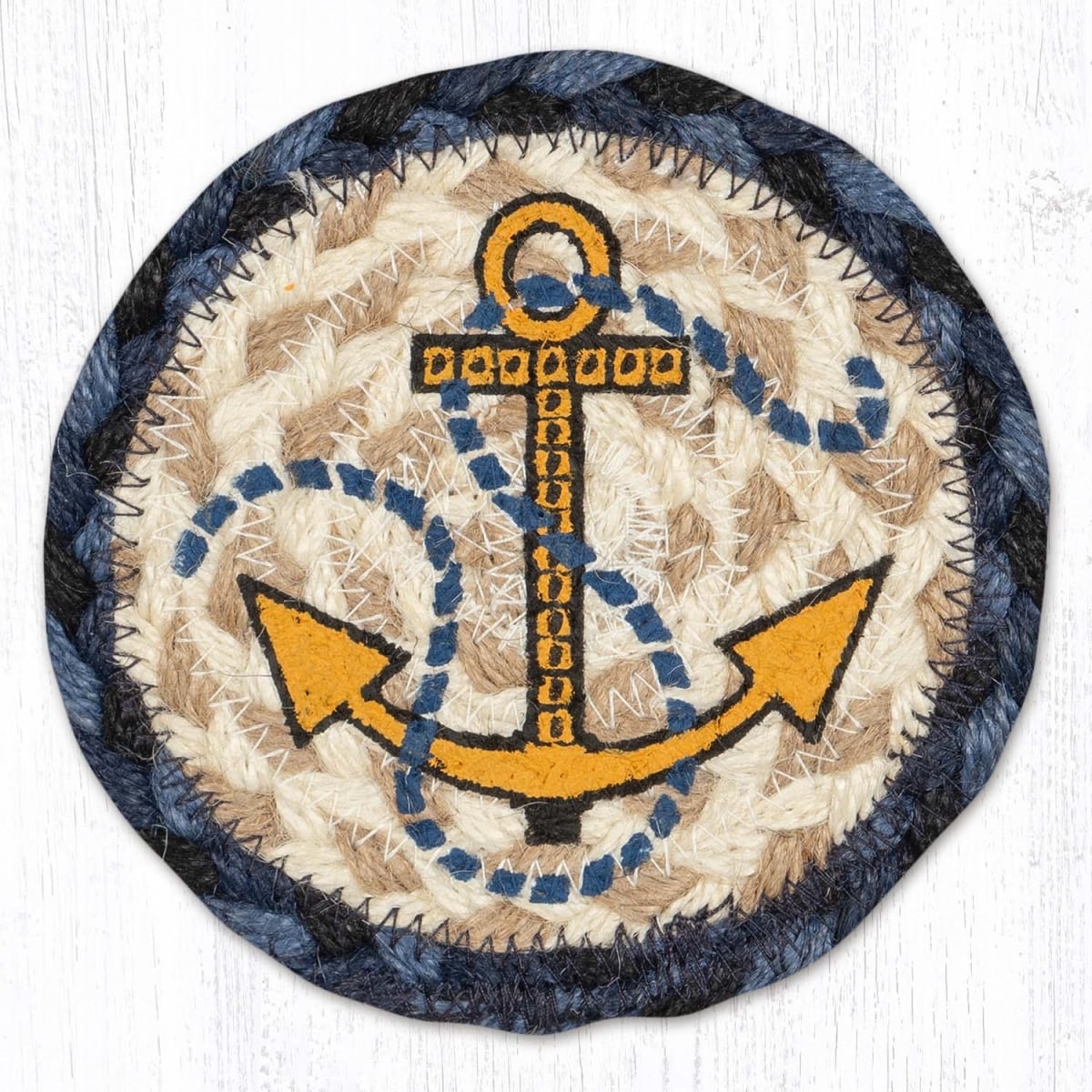 Picture of Earth Rug 31-IC443NAN 5 x 5 in. IC-443 Nautical Anchor Printed Coaster