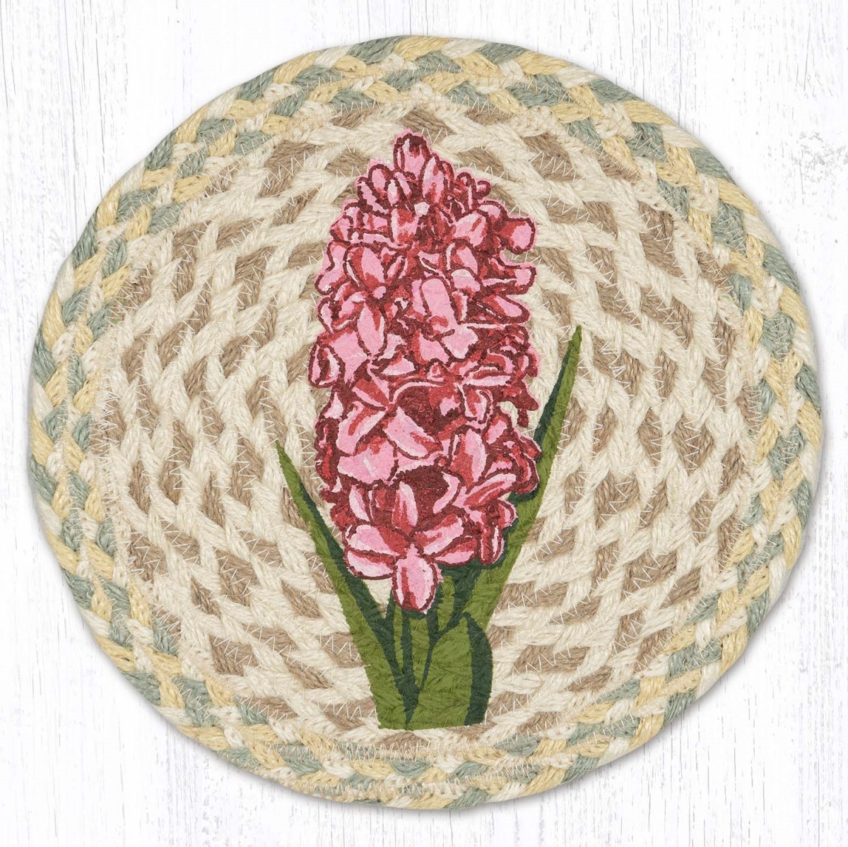 Picture of Earth Rug 80-886H 10 x 10 in. MSPR-886 Hyacinth Printed Round Trivet