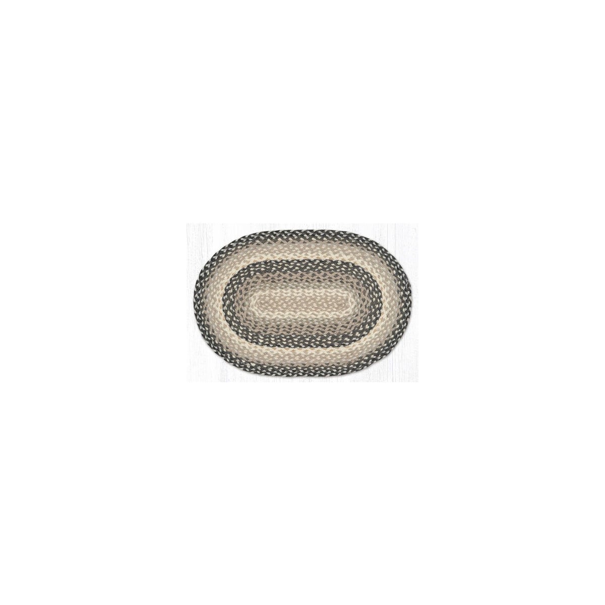 Gray Sand & Ivory Oval Braided Rug - 2 x 8 ft - Durable & Stylish Design