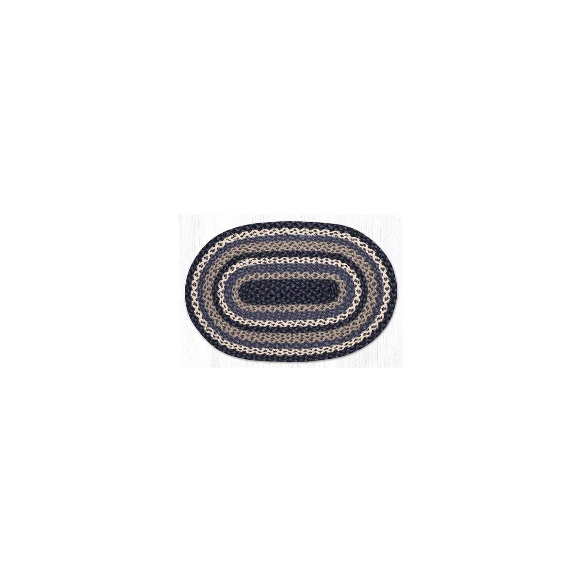 Picture of Earth Rug 13-443 2 x 6 ft. C-443 Blue&#44; Gray & Ivory Oval Braided Rug