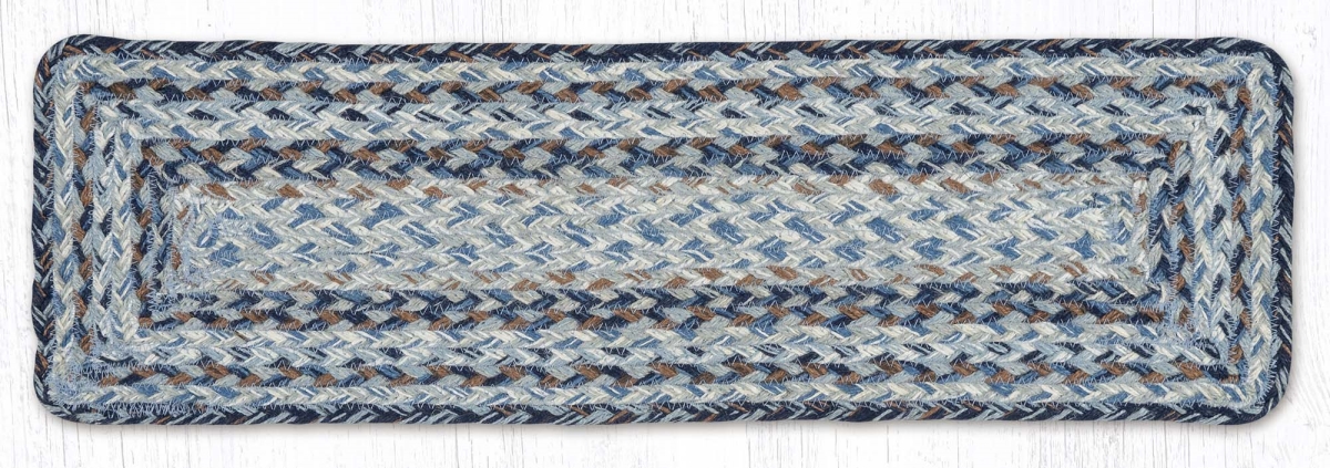 Picture of Earth Rug 39-9-119 27 x 8.25 in. C-9-119 Denim Braided Rectangle Stair Tread Mat