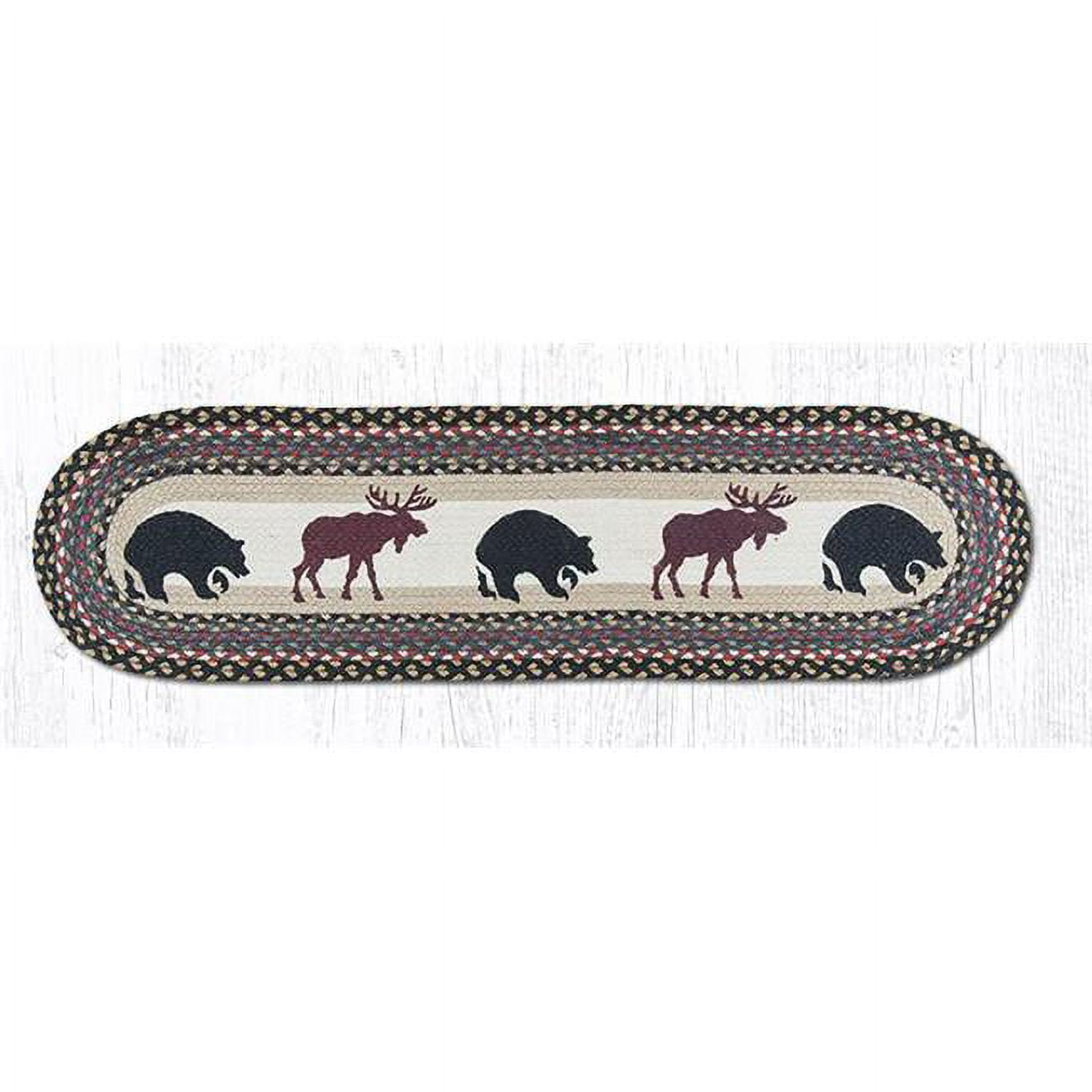 Picture of Capitol Importing 64-043BM 13 x 48 in. Bear & Moose Oval Patch Runner