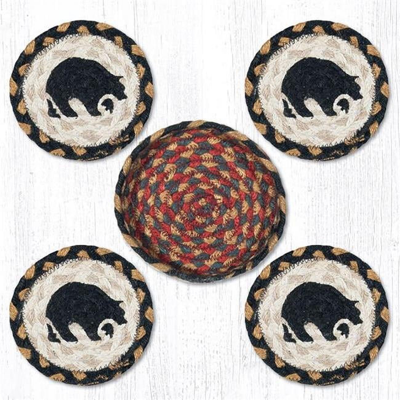 Picture of Capitol Importing 29-CB043BB 5 in. Black Bear Coaster Rugs Rug