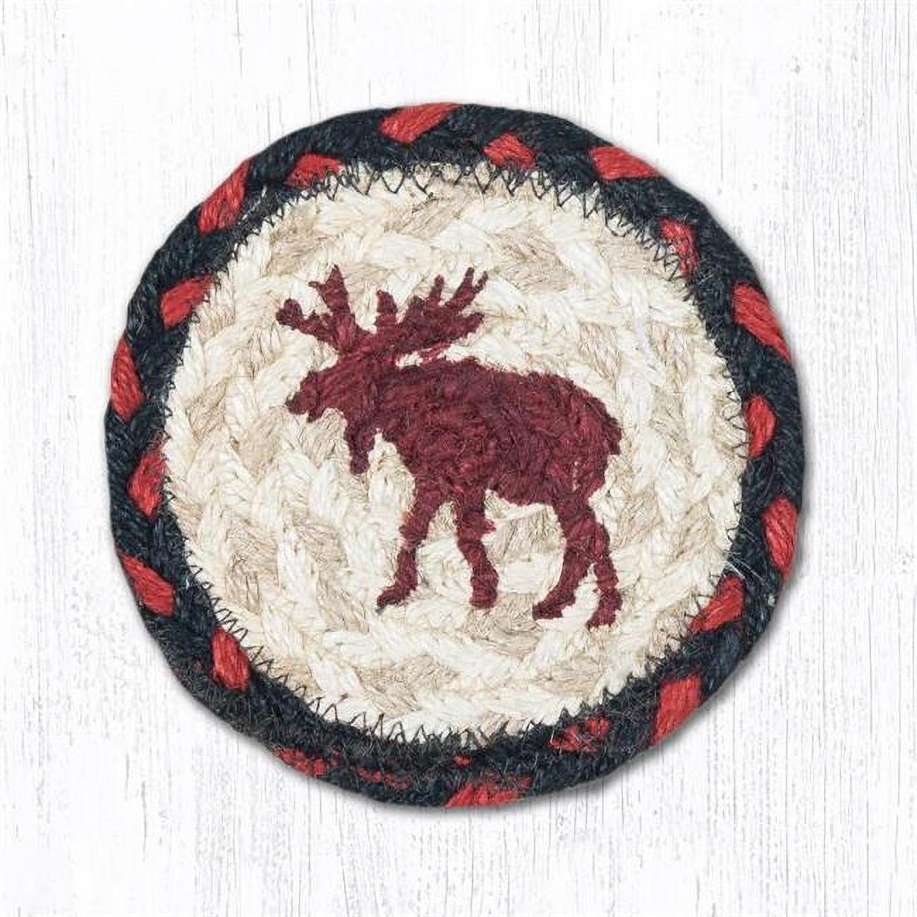 Picture of Capitol Importing 31-IC019M 5 in. Moose Individual Coaster Rug