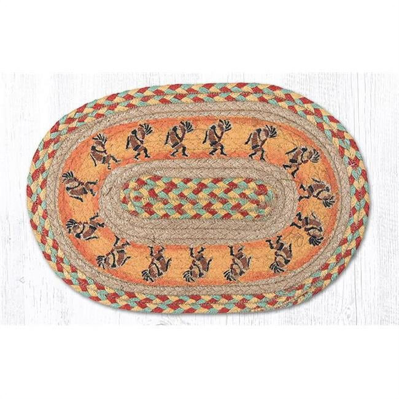 10 x 15 in. Kokopelli Oval Printed Swatch Rug