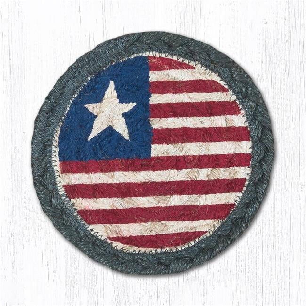 5 in. Original Flag Individual Round Printed Coaster Rug
