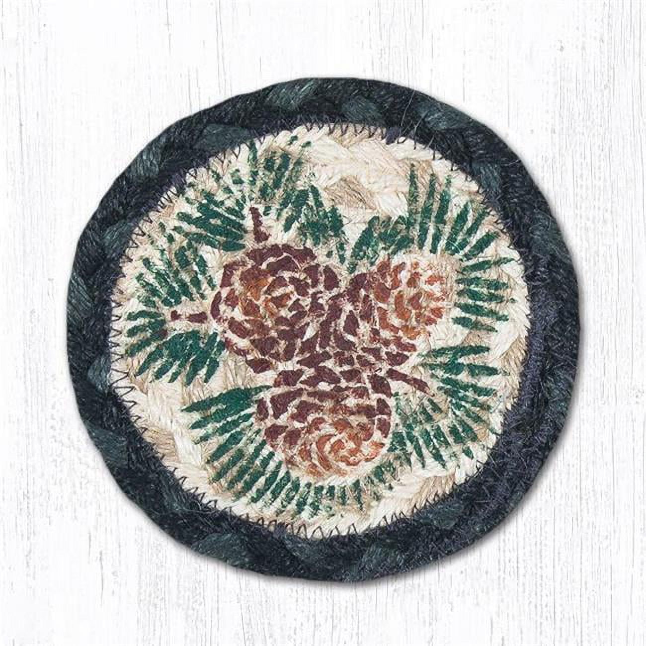 Picture of Capitol Importing 31-IC025A 5 in. Pinecone Individual Coaster Rug