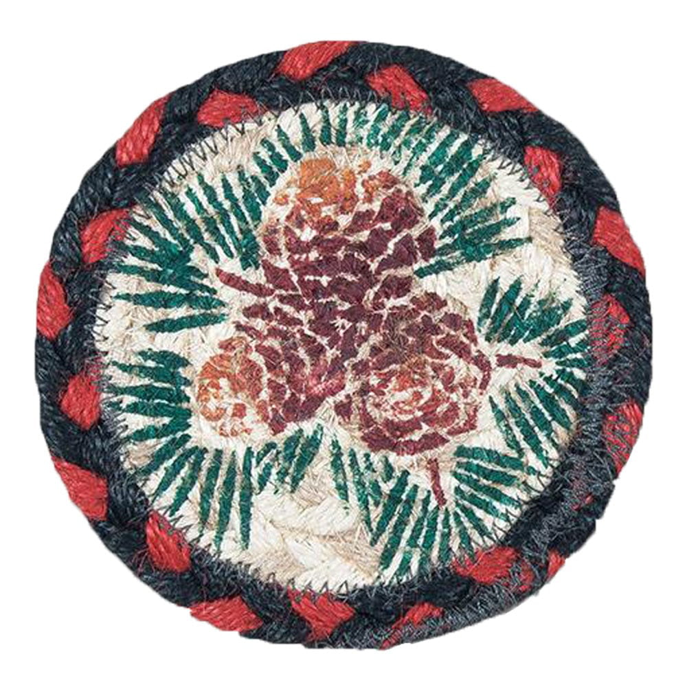 Picture of Capitol Importing 31-IC019P 5 in. Pinecone Individual Printed Coaster Rug