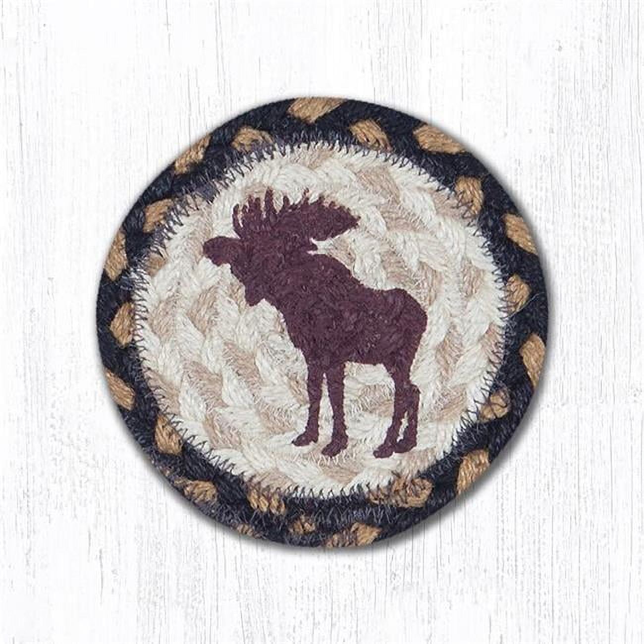 Picture of Capitol Importing 31-IC043BM 5 in. Bull Moose Individual Coaster Rug