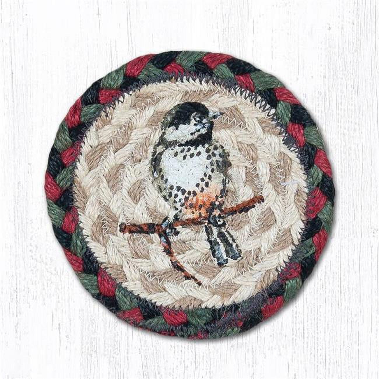 5 in. Chickadee Individual Coaster Rug