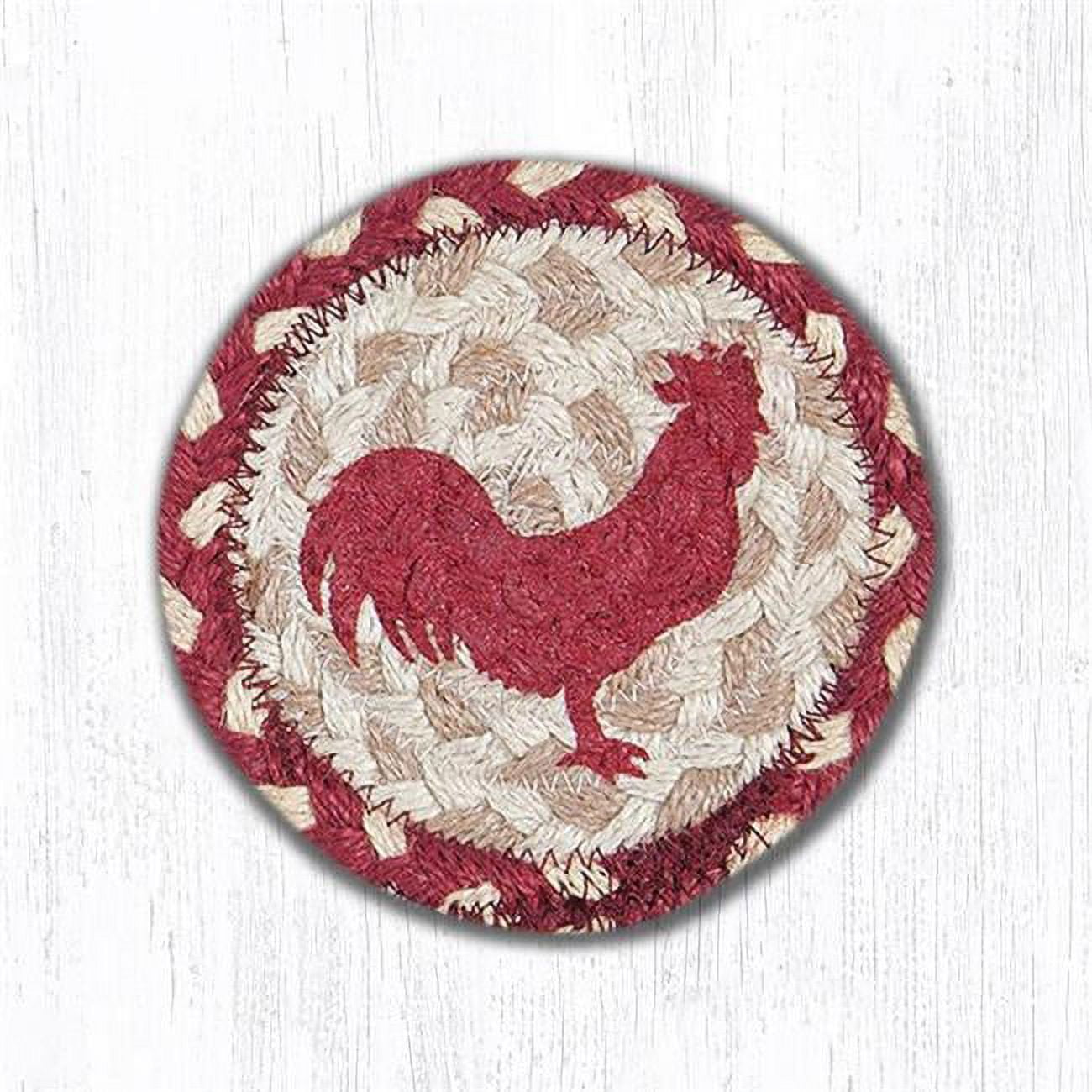 Picture of Capitol Importing 31-IC519RR 5 in. Red Rooster Individual Coaster Rug
