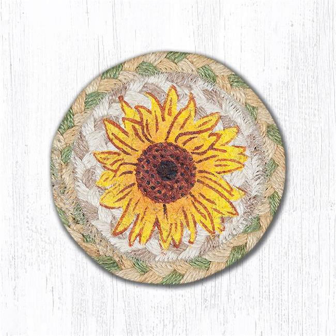 Picture of Capitol Importing 31-IC529S 5 in. Sunflower Individual Coaster Rug