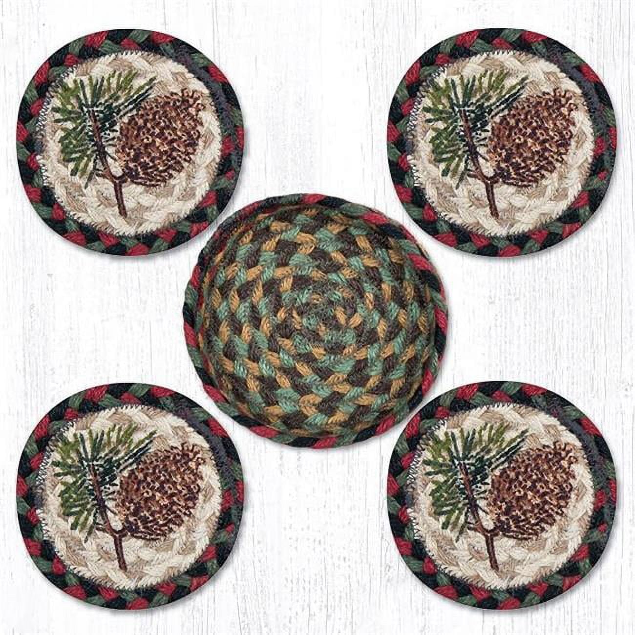 Picture of Capitol Importing 29-CB081P 5 in. Pinecone Coaster Set