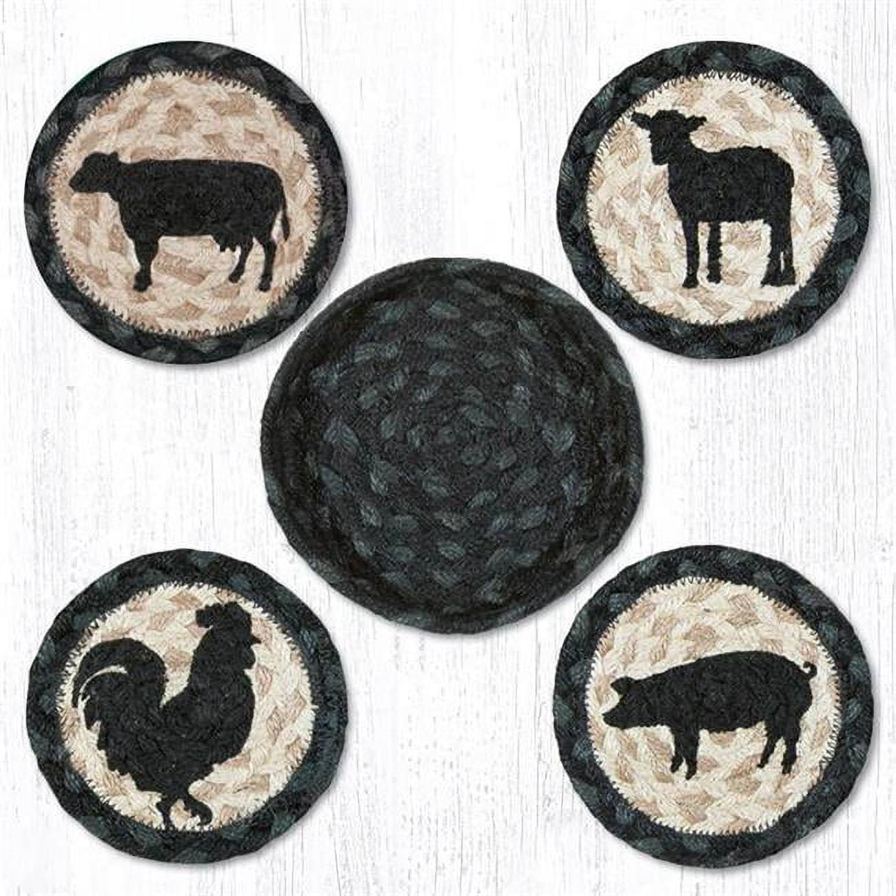 5 in. Barnyard Animals Coaster Set