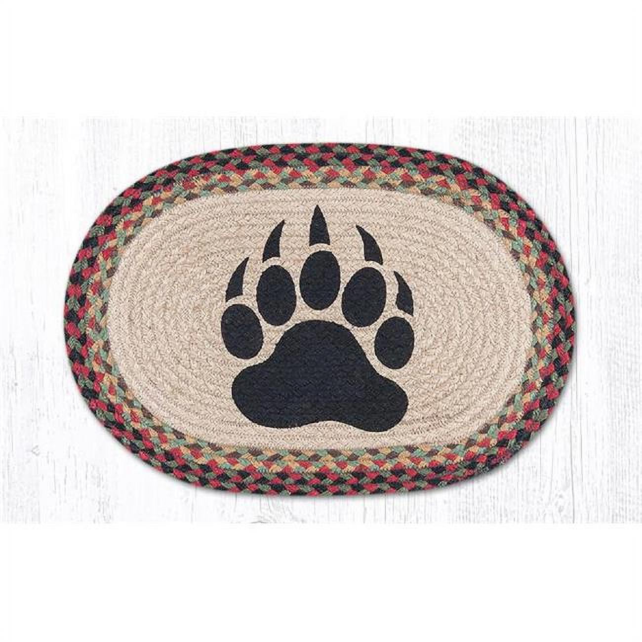 Picture of Capitol Importing 48-081BP 13 x 19 in. Bear Paw Printed Oval Placemat