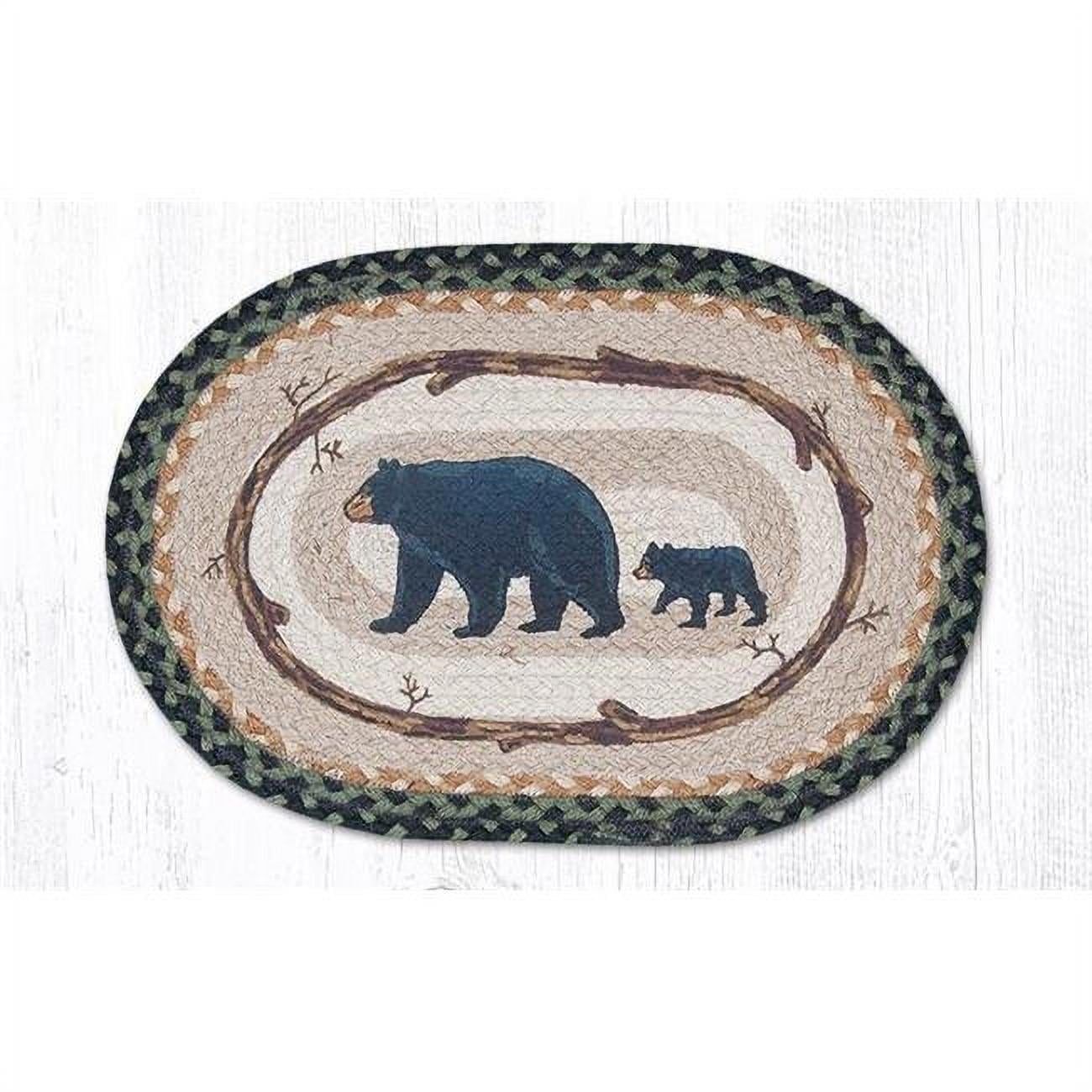 Picture of Capitol Importing 48-116MB 13 x 19 in. Mama & Baby Bear Oval Printed Placemat