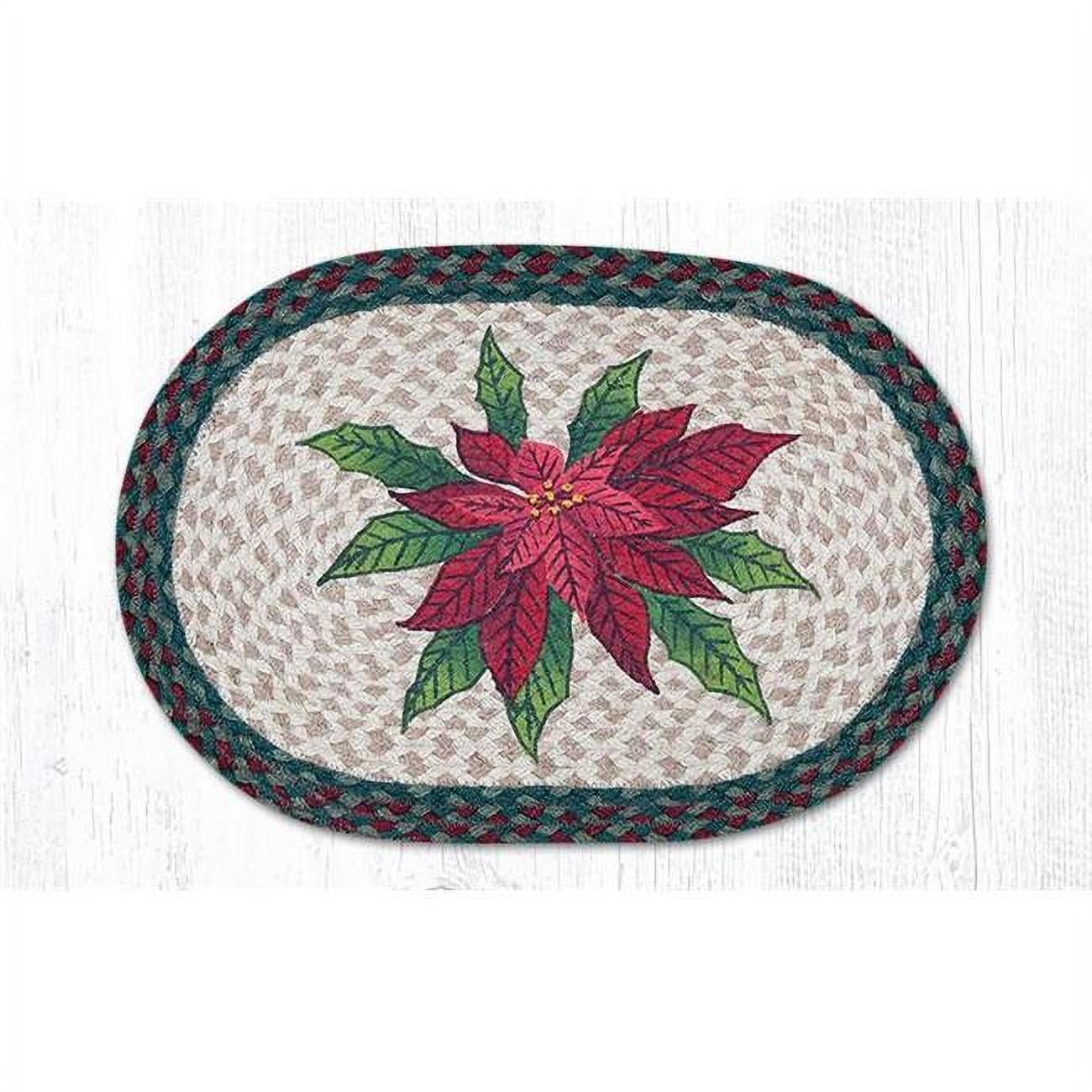 Picture of Capitol Importing 48-508P 13 x 19 in. Poinsettia Oval Printed Placemat
