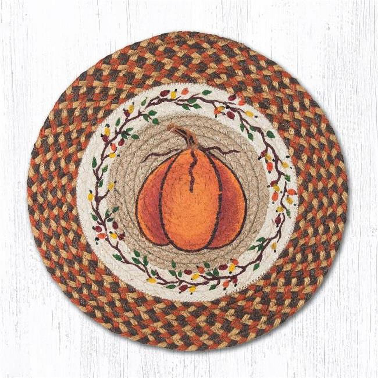 Picture of Capitol Importing 57-222HP 15 in. Harvest Pumpkin Printed Round Placemat