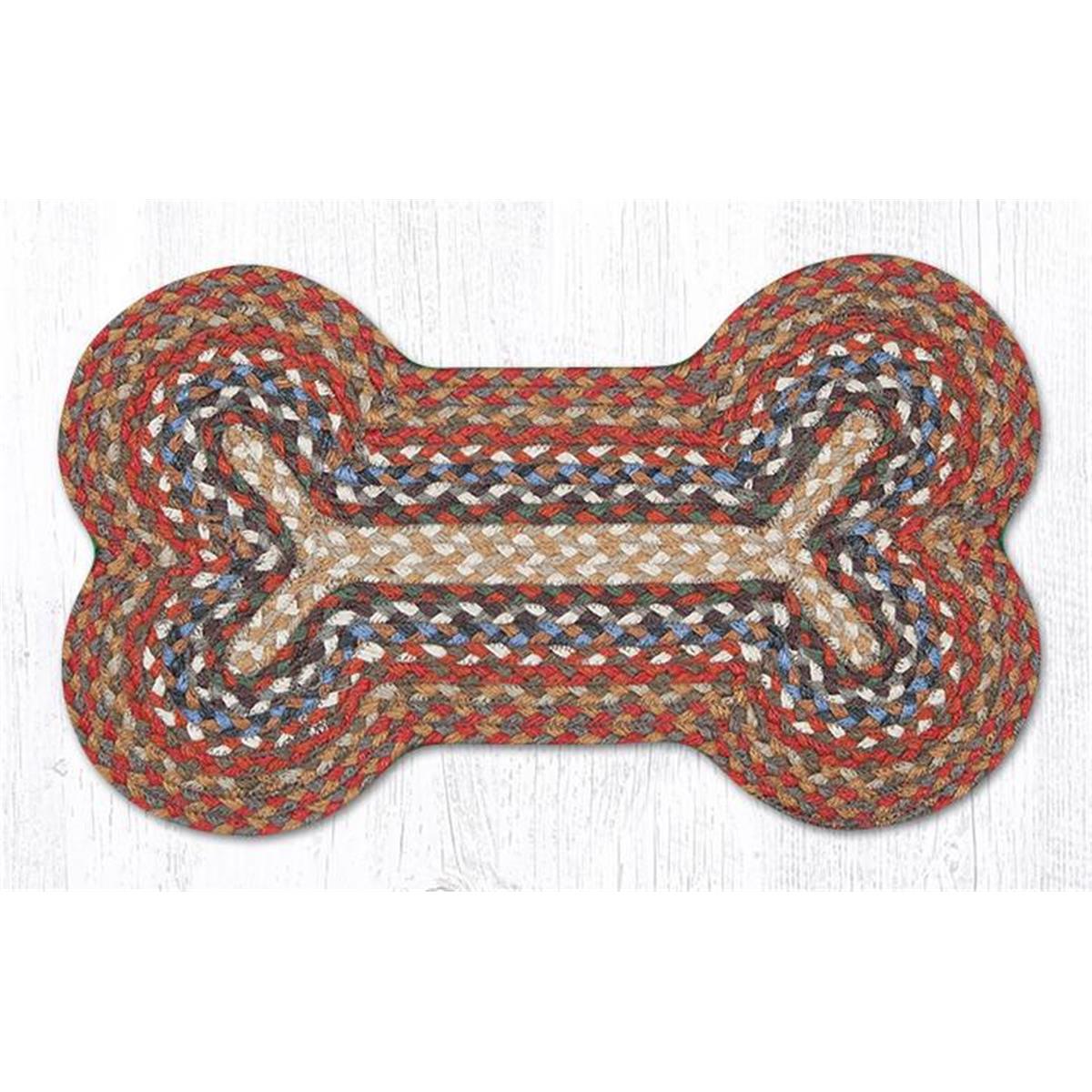 Picture of Capitol Importing 63-MD300DB 13 x 22 in. Honey, Vanilla & Ginger Medium Jute Braided Dog Bone Shaped Rug
