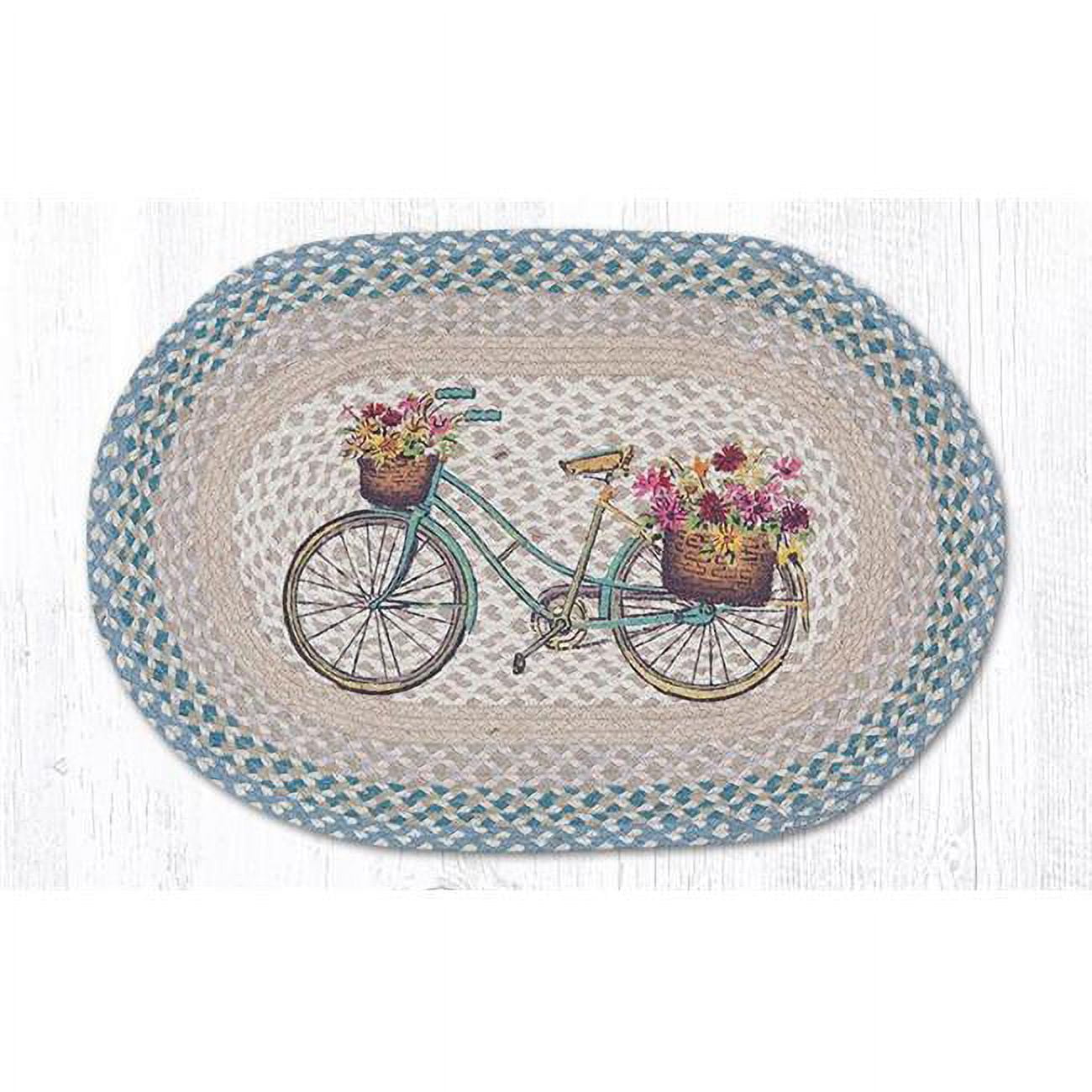 Picture of Capitol Importing 65-522MB 20 x 30 in. My Bicycle Oval Patch Rug