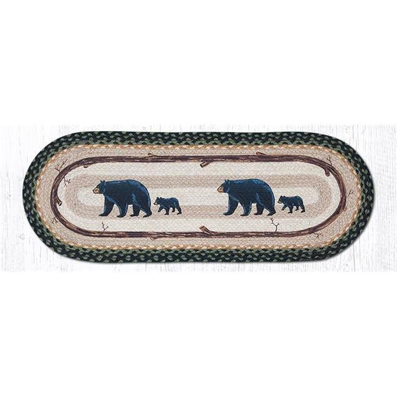 Picture of Capitol Importing 68-116MB 13 x 36 in. Mama & Baby Bear Oval Patch Runner