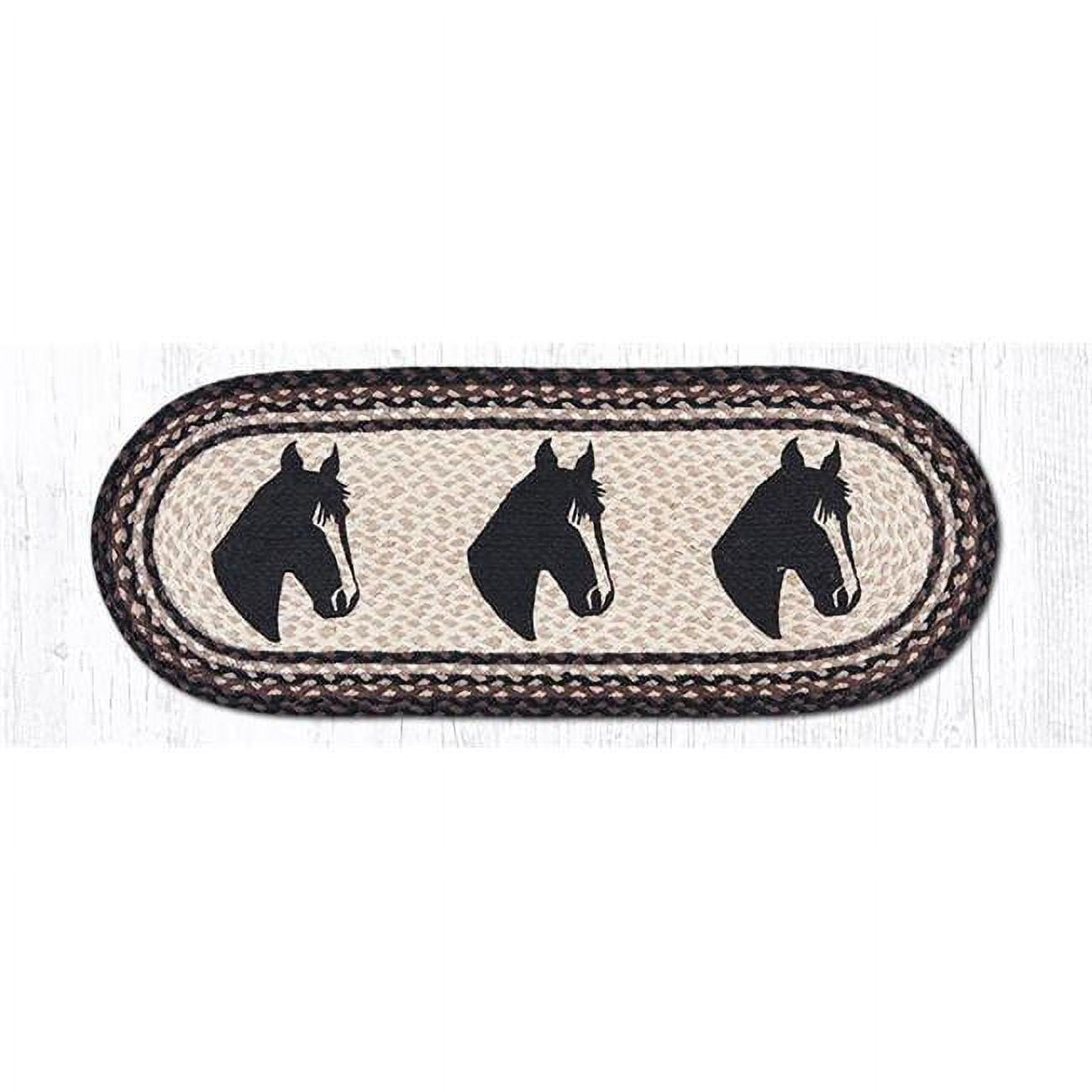Picture of Capitol Importing 68-313HP 13 x 36 in. Horse Portrait Oval Patch Runner