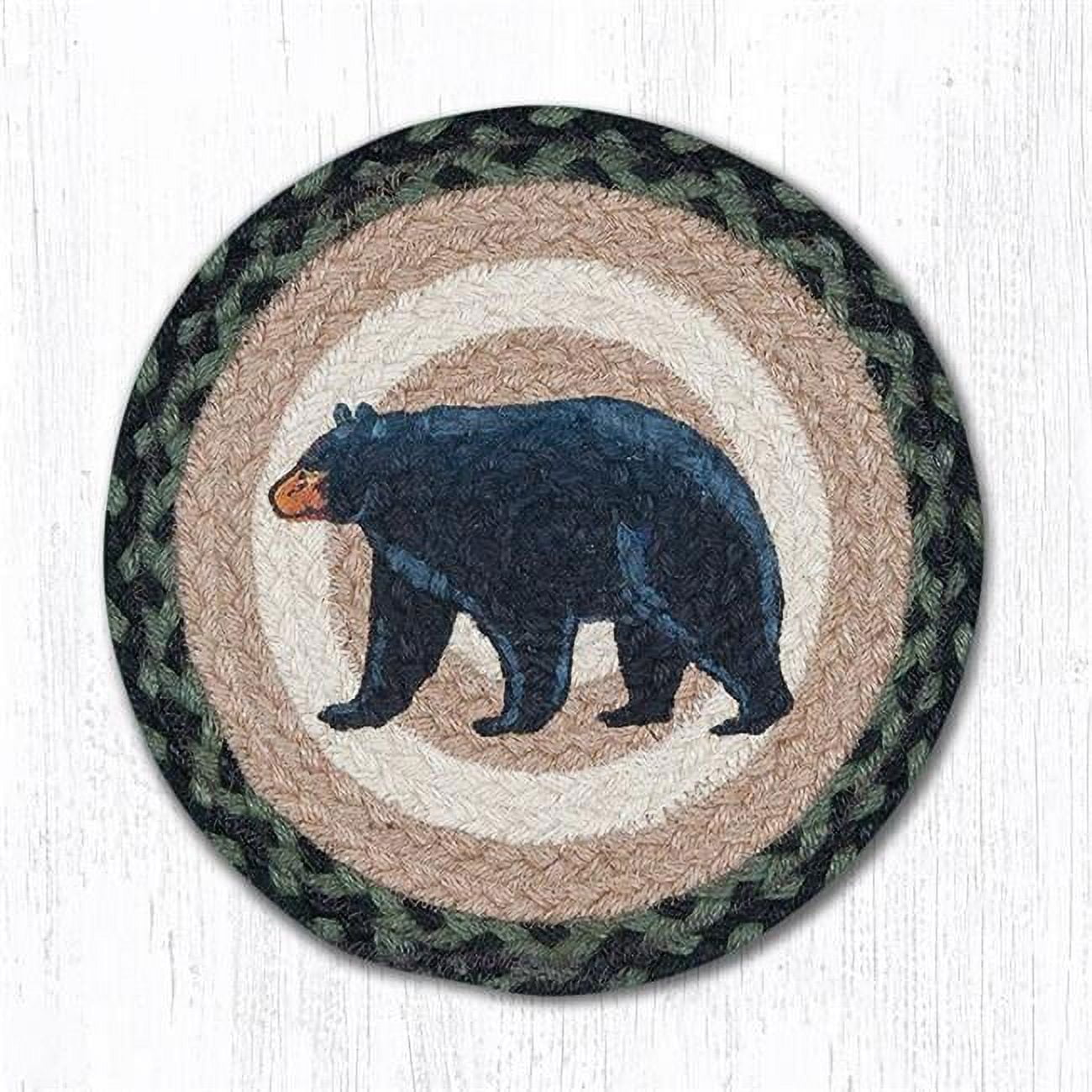 Mama & Baby Bear Printed Swatch Round Rug, 10 x 10 in.