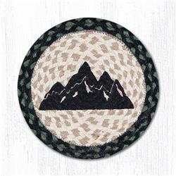 Mountain Silhouette Printed Swatch Round Rug, 10 x 10 in.