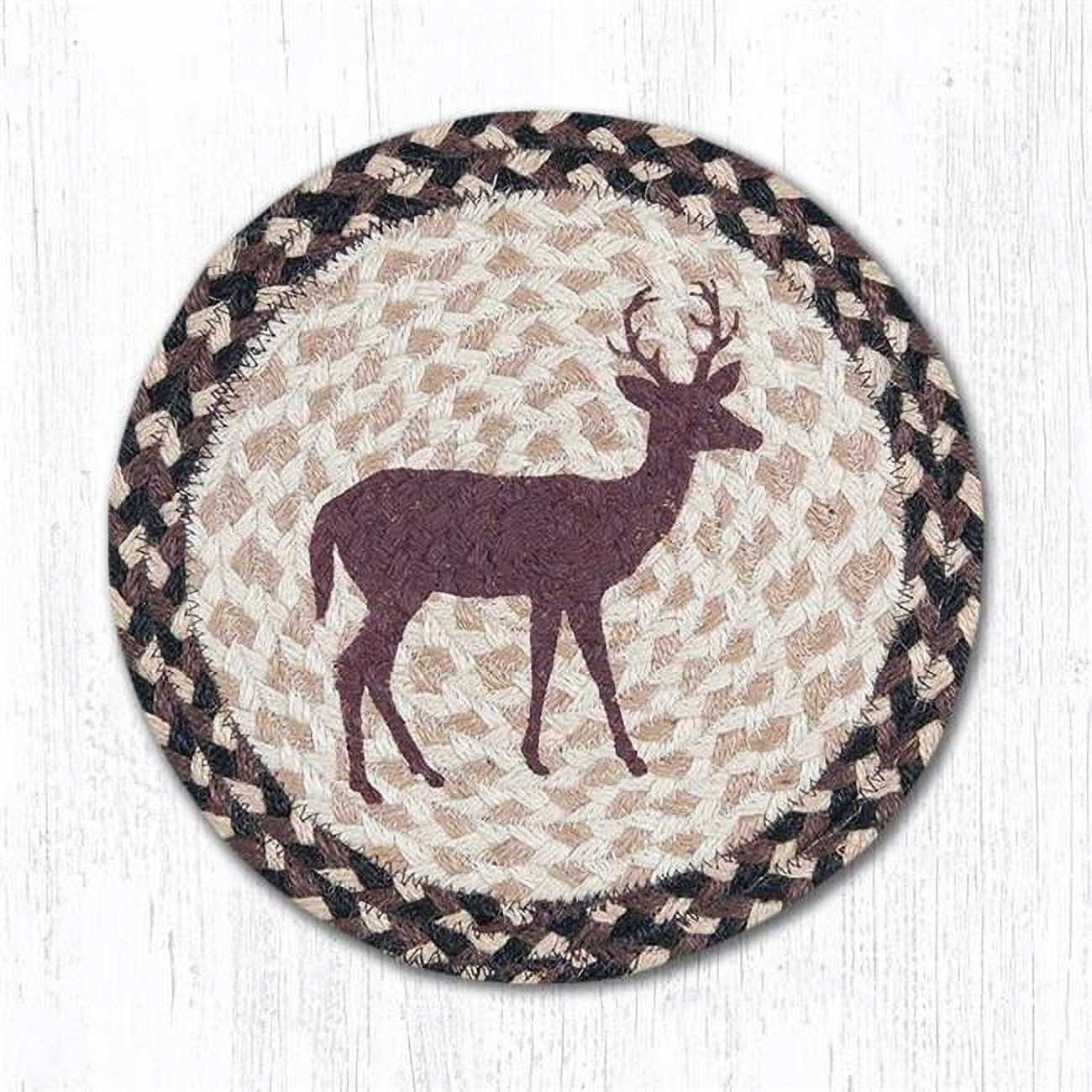 Little Buck Printed Swatch Round Rug, 10 x 10 in.