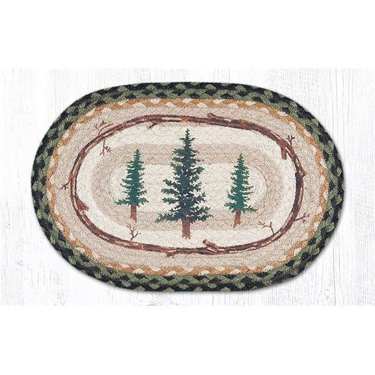 Tall Timbers Printed Swatch Oval Rug - Multi Color - 10in. x 15in.