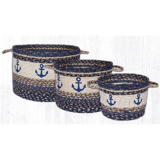 Picture of Capitol Importing 38-UBPSM9525A Anchor Craft-Spun Utility Jute Braided Small Baskets, 9 x 7 in.