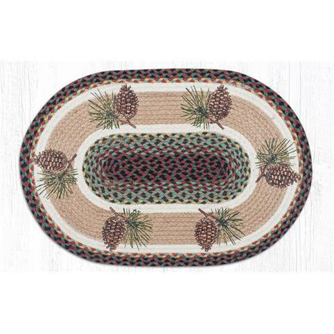 5 x 8 ft. Jute Oval Pinecone Patch