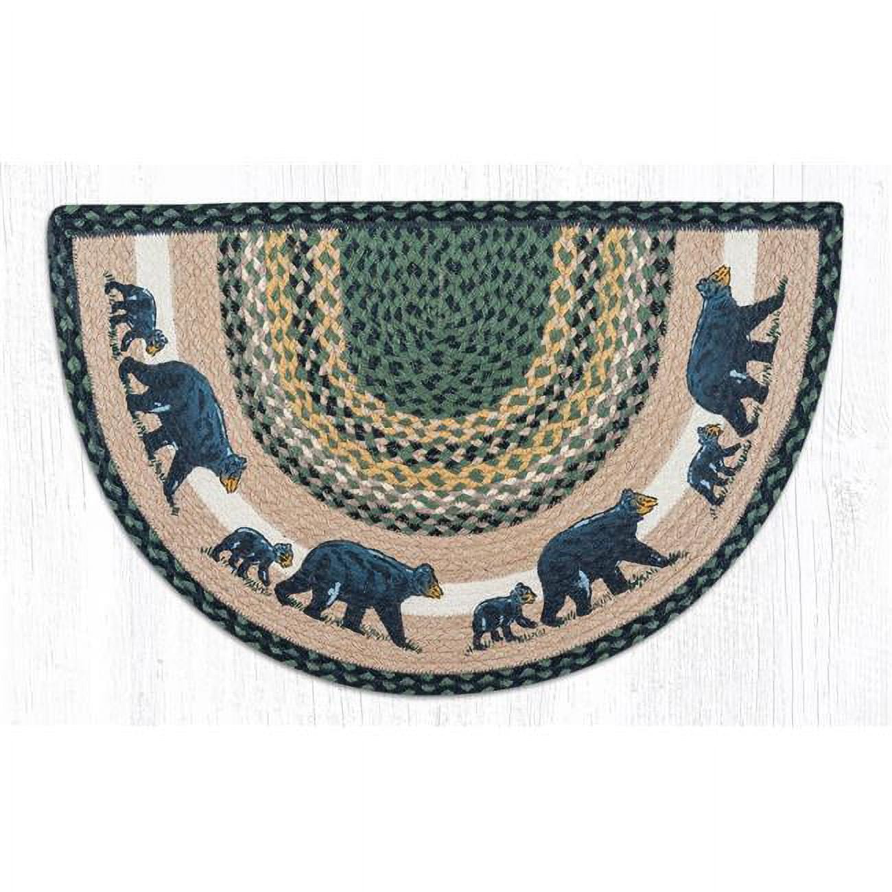 18 x 29 in. Jute Slice Mama & Baby Bear Printed Slice