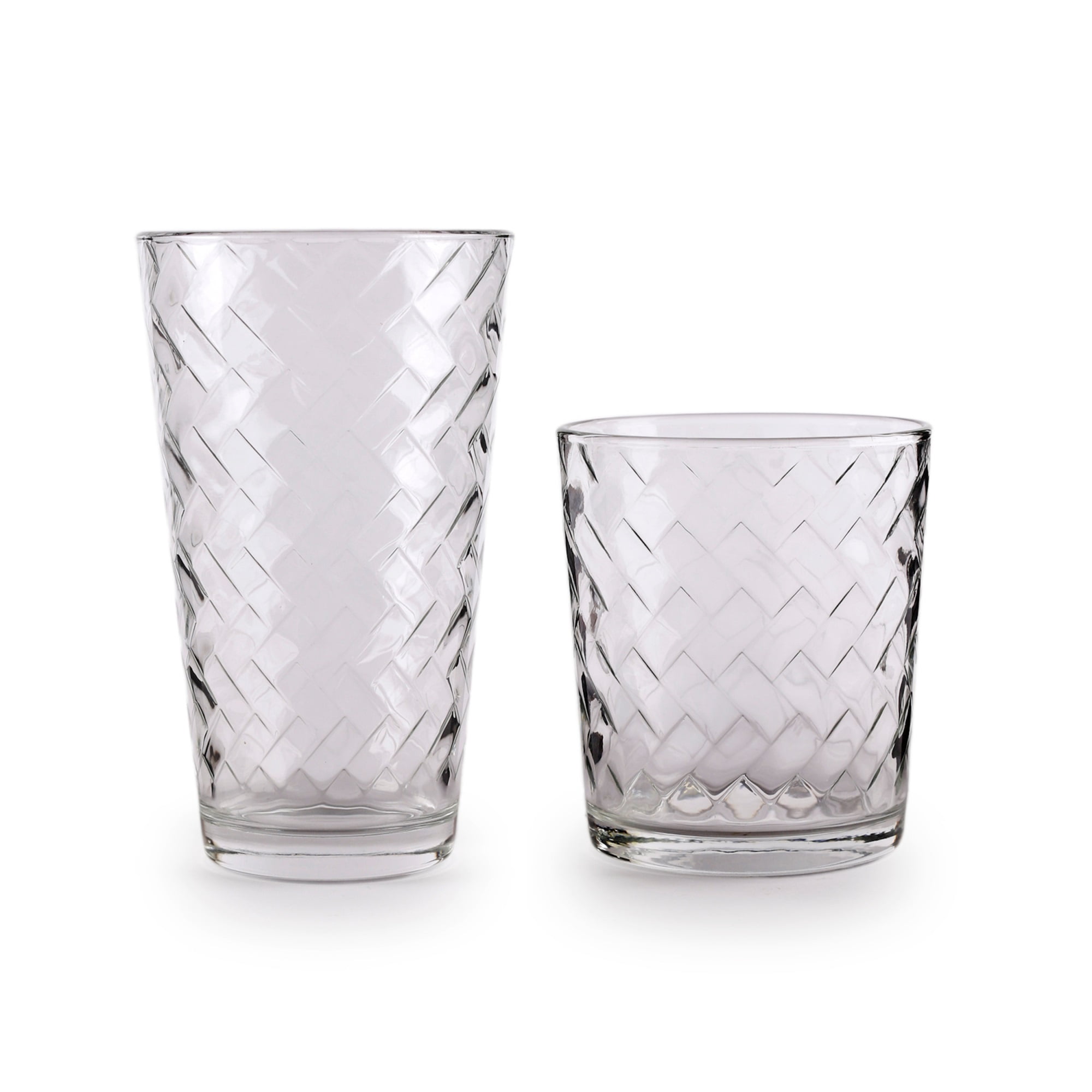Picture of Circleware 40128-AM Chevron Entertaining Beverage Glass Set&#44; Clear - 12 Piece