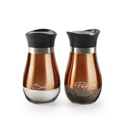 Picture of Circleware 68252/AM Circleware Cafe Contempo Copper and Glass 2pc salt and pepper r (4.42oz. each)