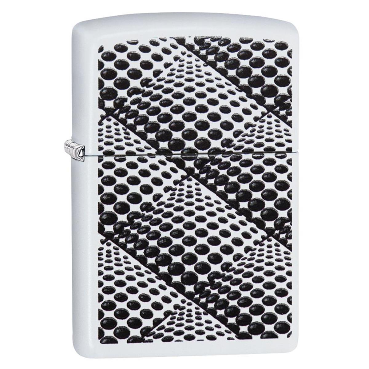 29416 Dots & Boxes White Matte Finish Lighter