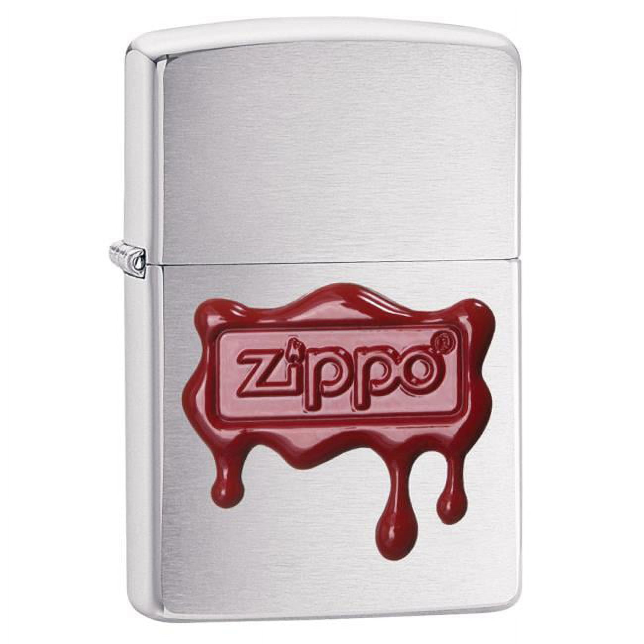 Picture of  29492 200 Zippo Red Wax Seal Brushed Chrome Pocket Lighter