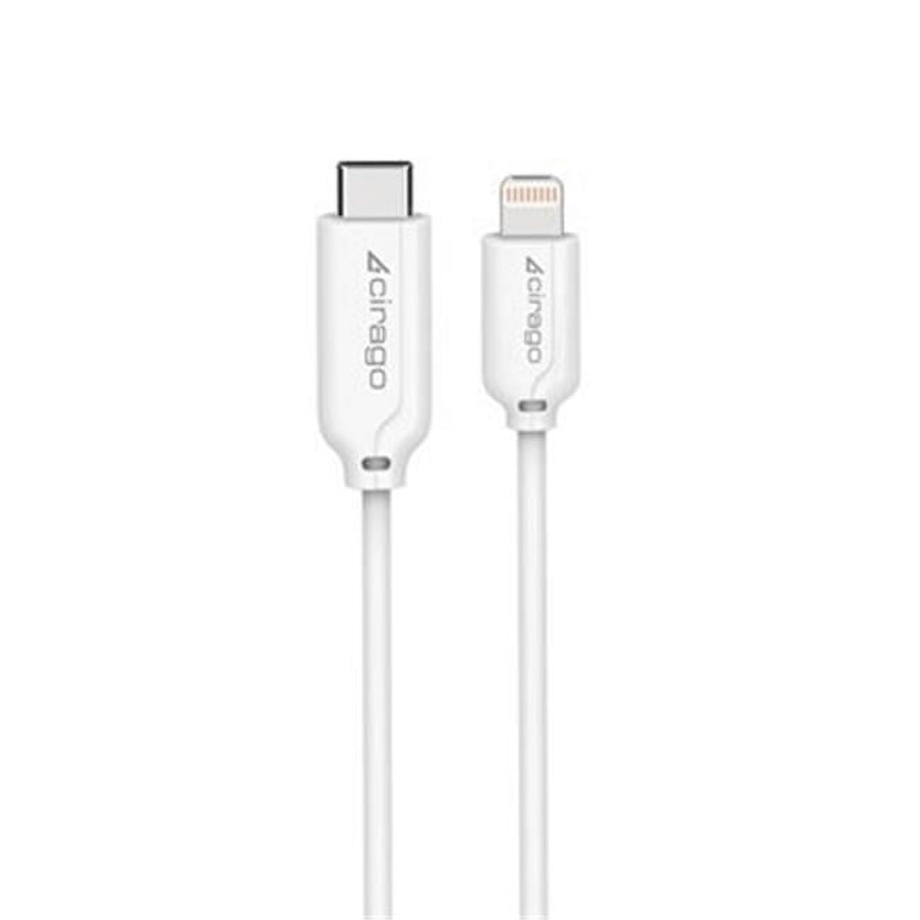 Picture of Cirago International IPL2C04WHT 4 ft. USB-C to Lightning Charge & Sync Cable&#44; White