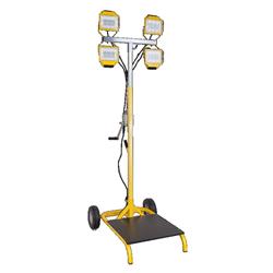 Picture of Construction Electrical Products 9322 200W 22000 LED High Lumens Quad Head with Cart Light